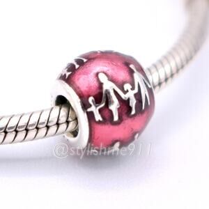 Authentic PANDORA Family Silhouettes Charm with Violet Enamel - 791399EN62